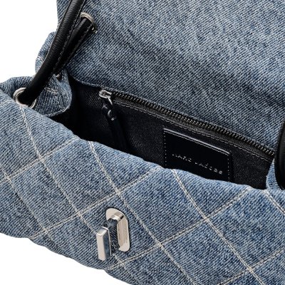 THE QUILTED DENIM MINI DUAL SHOULDER BAG